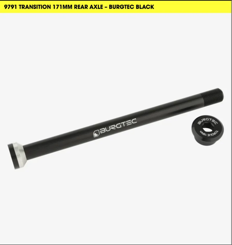 Burgtec - Transition 171mm Rear Axle - Burgtec Black 